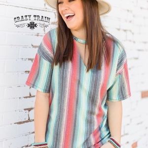 Firewater Serape VNeck Top